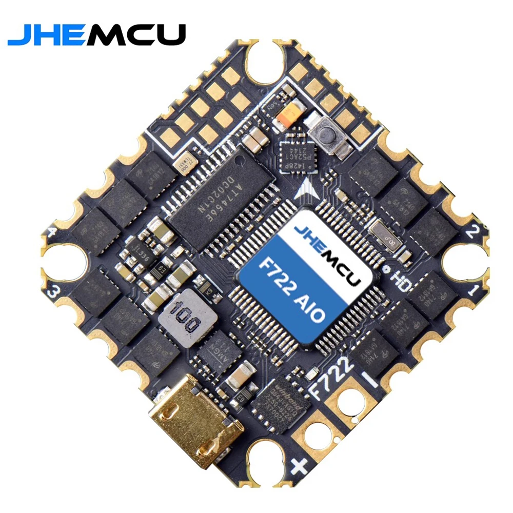 JHEMCU GHF722AIO-HD 40A Baro OSD BlackBox 5V BEC F722 Контроллер полета BLHELIS 40A 4 в 1 ESC 2-6S для RC FPV Cinewhoop Drone
JHEMCU GHF722AIO-HD 40A Baro OSD BlackBox 5V BEC F722 Контроллер полета BLHELIS 40A 4 в 1 ESC 2-6S для RC FPV Cinewhoop Drone