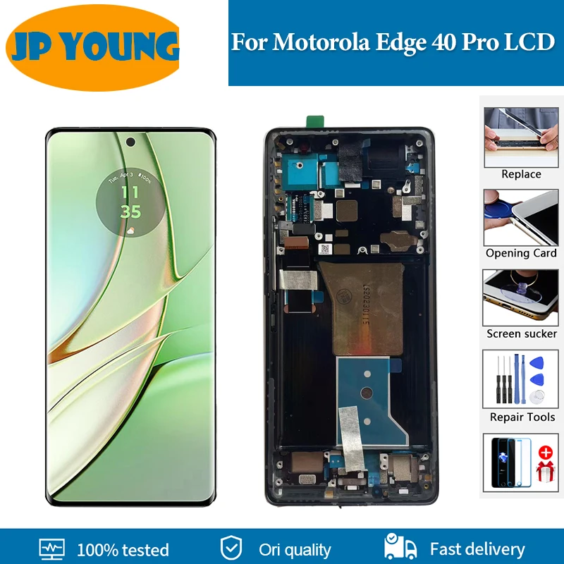 ЖК-дисплей 6,67 дюйма для Motorola Edge 40 Pro, сенсорный экран с дигитайзером в сборе для Moto Edge 40Pro, запасные части, оригинал
ЖК-дисплей 6,67 дюйма для Motorola Edge 40 Pro, сенсорный экран с дигитайзером в сборе для Moto Edge 40Pro, запасные части, оригинал