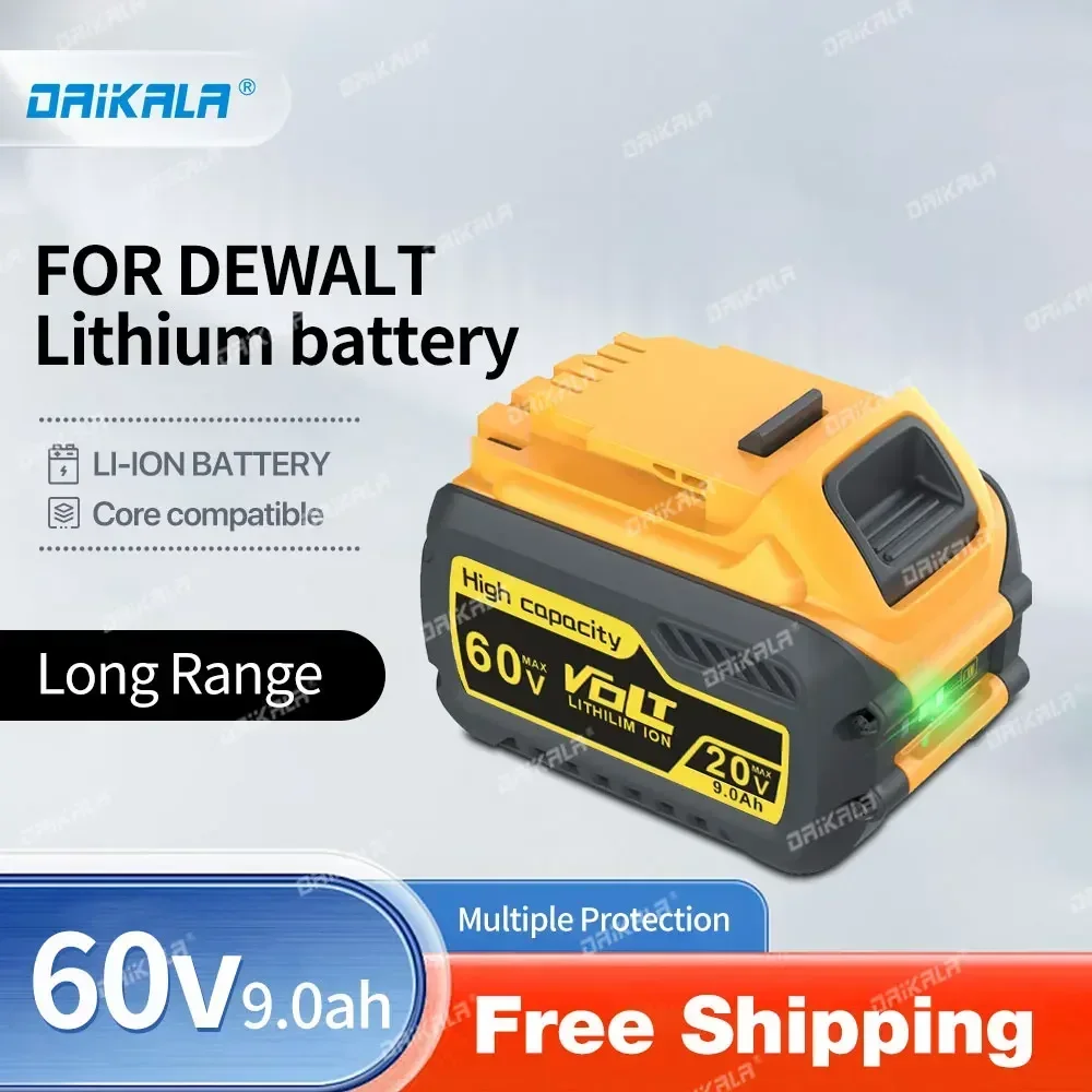 For Dewalt 20v Battery 9000mAh 60V MAX Lithium Ion Battery 20V60V Compatible DeWALT DCB609 20V/60V/120V 9Ah Battery for Power To
For Dewalt 20v Battery 9000mAh 60V MAX Lithium Ion Battery 20V60V Compatible DeWALT DCB609 20V/60V/120V 9Ah Battery for Power To