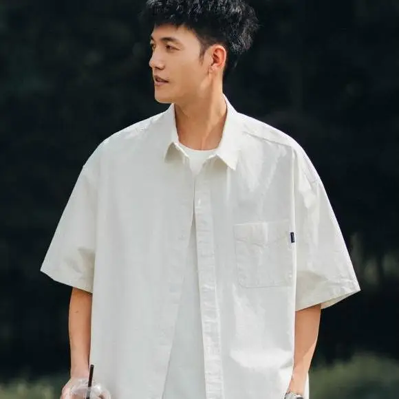 Korean Layered Solid Color Shirt Men's Short-sleeved Summer New Casual Y2K White Work Shirt Loose Couple Half-sleeved Tops
Korean Layered Solid Color Shirt Men's Short-sleeved Summer New Casual Y2K White Work Shirt Loose Couple Half-sleeved Tops