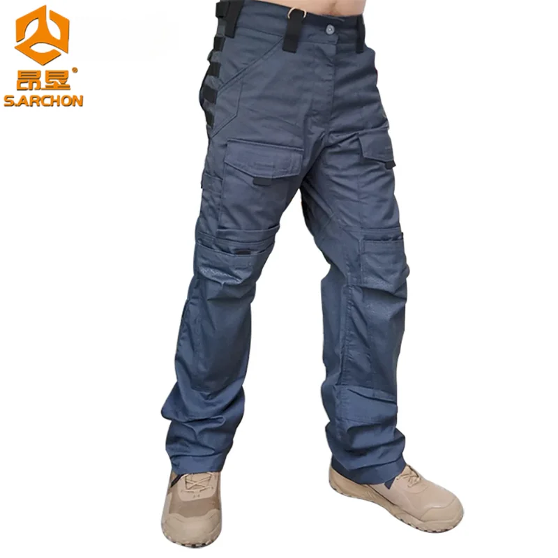 

New Tactical Camo Pants Men Outdoor Climbing Combat Hunting Pants Multi Pocket Wear-resisting Breathable Military Trousers Male