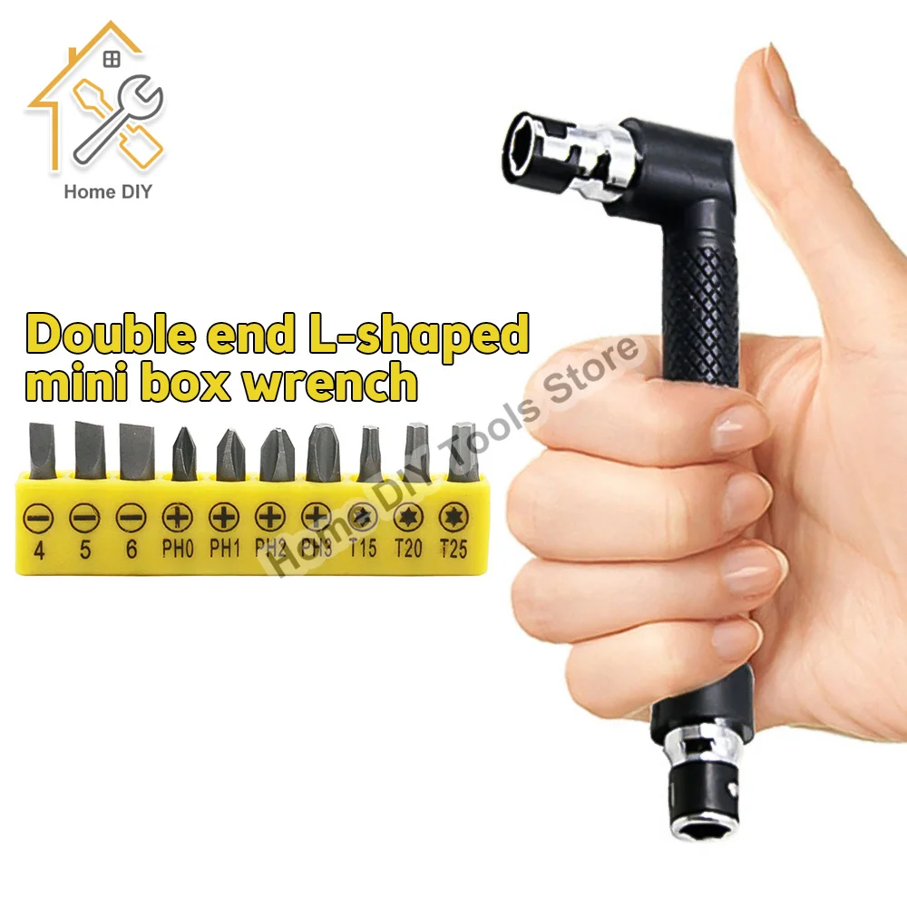 L-Shaped Double Head Screwdriver Utility Mini Socket Wrench 1/4" 6.35mm Screwdriver Bits Key Tool And Screwdriver Bit Drill Set
L-Shaped Double Head Screwdriver Utility Mini Socket Wrench 1/4" 6.35mm Screwdriver Bits Key Tool And Screwdriver Bit Drill Set