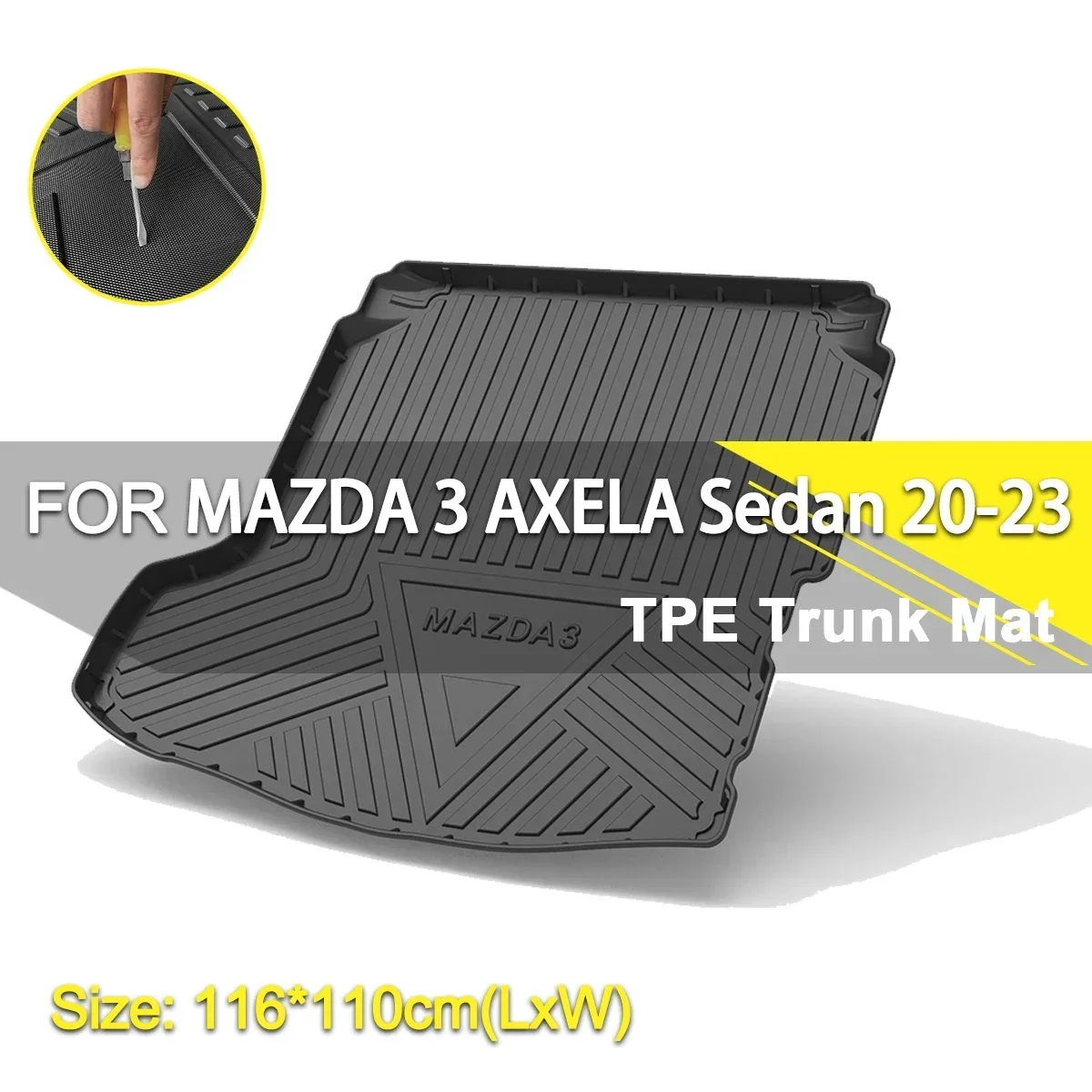 Car Rear Trunk Cover Mat Waterproof Non-Slip Rubber TPE Cargo Liner Accessories For MAZDA 3 AXELA Sedan 2020-2023
Car Rear Trunk Cover Mat Waterproof Non-Slip Rubber TPE Cargo Liner Accessories For MAZDA 3 AXELA Sedan 2020-2023