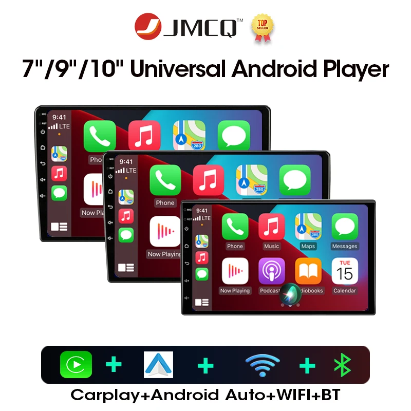 

JMCQ 2 Din Android 12 7"/9"/10 Inch Car Radio Multimedia Video Player 2Din Navigation GPS FM For Nissan Kia Honda VW Carplay