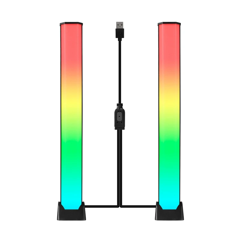 

32LED Voice-Activated Pickup Rhythm Light Car Atmosphere Desktop Audio Spectrum RGB Colorful LED Sound Music USB Light