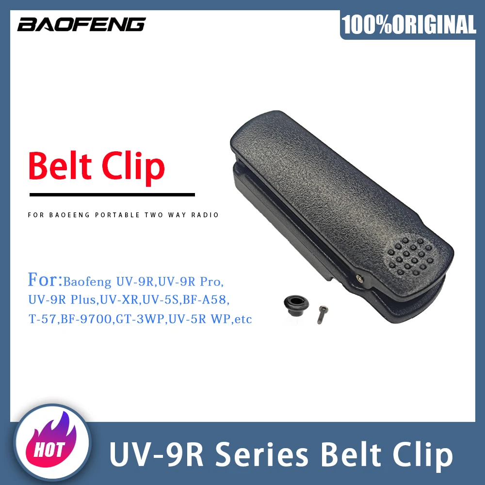 

Baofeng Walkie Talkie UV-9R Plus Original Belt Clip Compatible With UV-9R UV9R Pro BF-A58 BF-9700 UV-XR UV-5S GT-3WP T-57 Radios