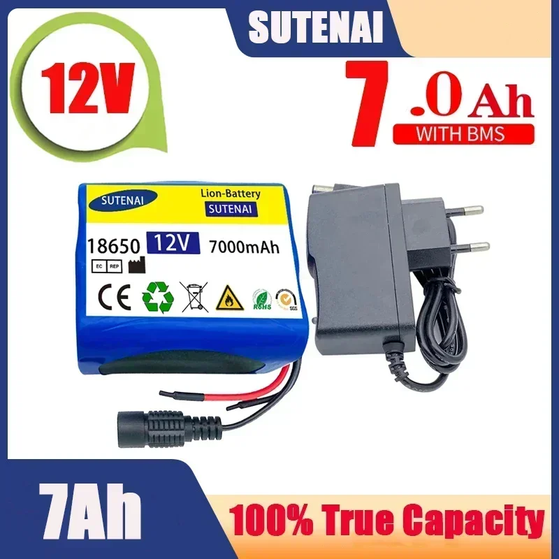 12V 7000mah battery 18650 lithium ion 7 ah rechargeable battery with BMS lithium battery pack protection board + 12.6V charger
12V 7000mah battery 18650 lithium ion 7 ah rechargeable battery with BMS lithium battery pack protection board + 12.6V charger