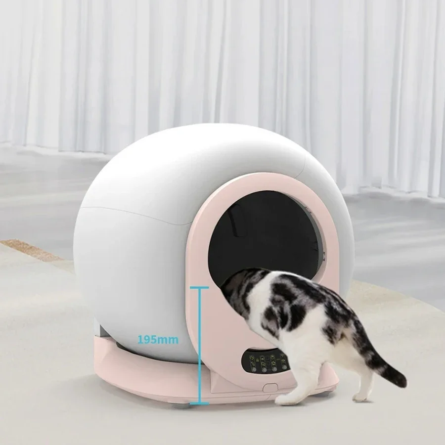 

Automatic Smart Cat Litter Box Self Cleaning Large Cat Toilet Fully Enclosed Cats Litter Box APP Remote Control with Deodorant