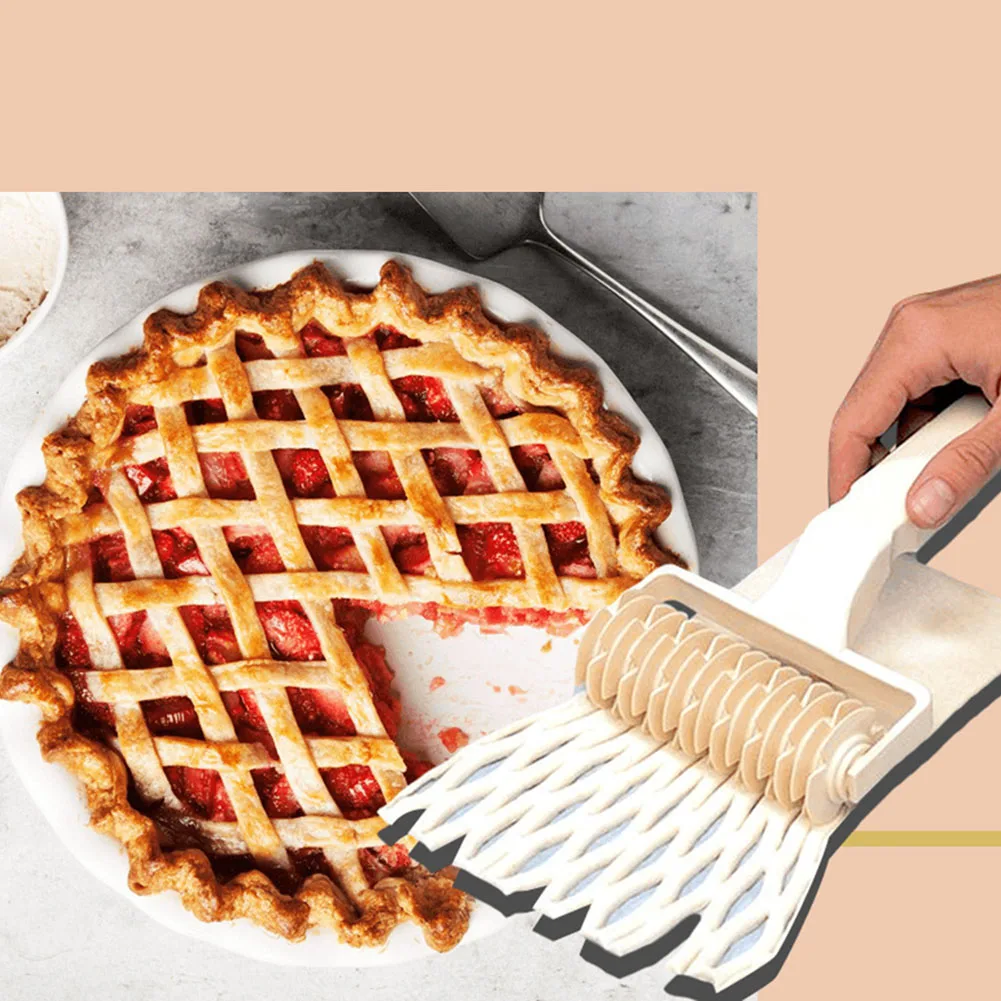 Tool Roller Cutter 19.5*12cm Bread Kitchen Gadgets Pastry Lattice Plastic Roller Cutter Exquisite High Quality
Tool Roller Cutter 19.5*12cm Bread Kitchen Gadgets Pastry Lattice Plastic Roller Cutter Exquisite High Quality