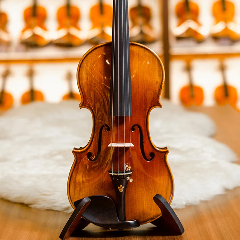 

Standard Violin CHRISTINA V06C Red-gold Gradient Handmade Spruce Flame Maple Ebony Fittings with Case Bow for Basic/Grade Exam