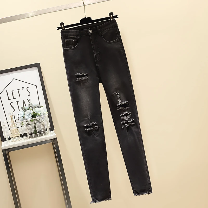 Women Denim Pants Hole High Waist Split Slim Thin Skinny Jeans Fashion All Match Long Denim Trousers Spring 2023
Women Denim Pants Hole High Waist Split Slim Thin Skinny Jeans Fashion All Match Long Denim Trousers Spring 2023