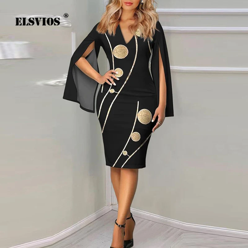 Spring Summer New Dress For Women Sexy Fashion Printed Long Sleeves Slim Mid Waist Dresses Female Commute Elegant Party Vestidos 
Spring Summer New Dress For Women Sexy Fashion Printed Long Sleeves Slim Mid Waist Dresses Female Commute Elegant Party Vestidos