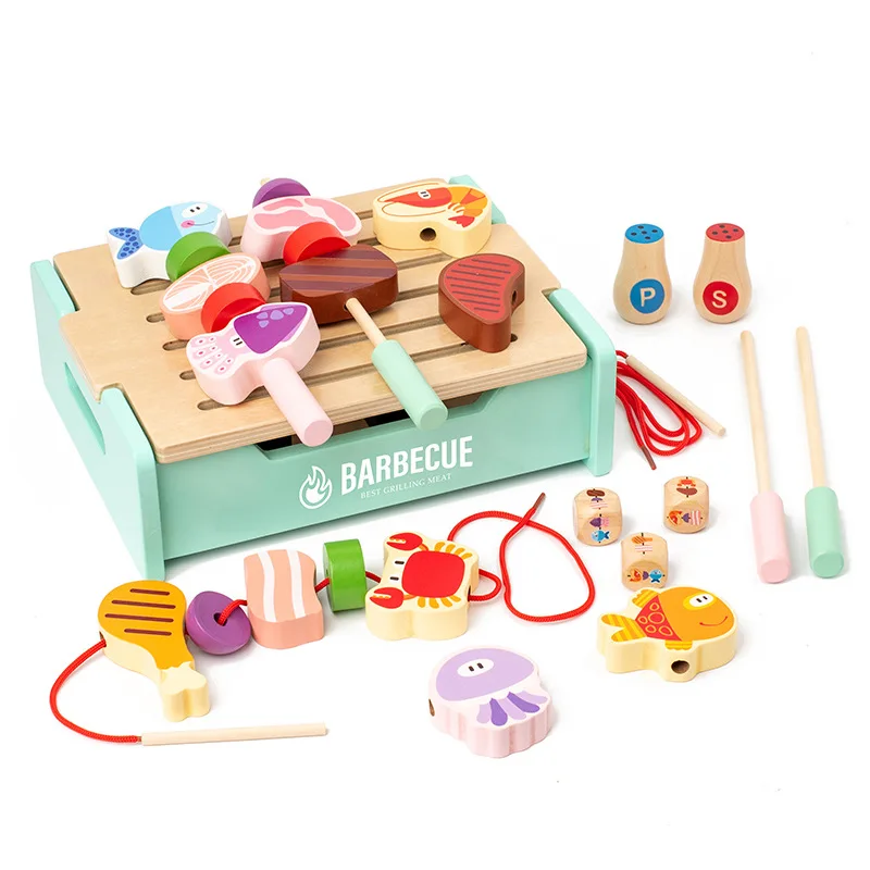 Children's Fun Wooden Multi functional Simulation Kitchen Barbecue Rack Parent Child Interactive Puzzle Playing Toys
Children's Fun Wooden Multi functional Simulation Kitchen Barbecue Rack Parent Child Interactive Puzzle Playing Toys