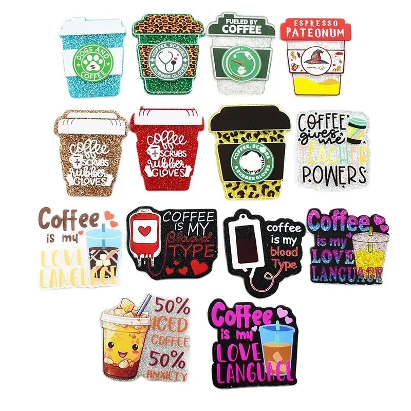 10PCS Coffee Is My Love Language Glitter Acrylic Charms Pendant Fit DIY ID Card Badge Holder Jewelry Making Hospital Worker Gift
10PCS Coffee Is My Love Language Glitter Acrylic Charms Pendant Fit DIY ID Card Badge Holder Jewelry Making Hospital Worker Gift