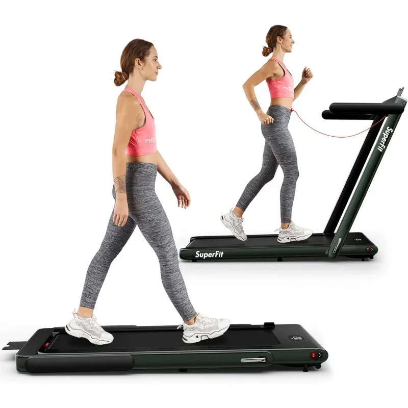 

Goplus 2 in 1 Folding Treadmill, 2.25HP Superfit Under Desk Electric Treadmill, Installation-Free with Remote Control, APP Contr