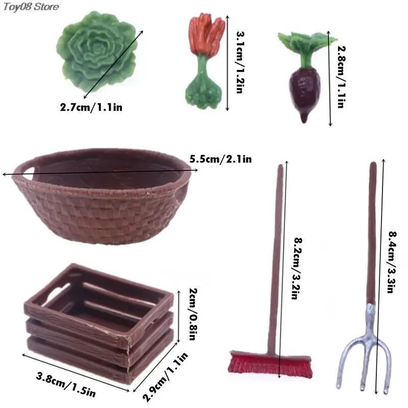1Set 1:12 Dollhouse Miniature Vegetable Hoe Storage Basket Cabbage Carrot Farm Tool Model Living Scene Decor Toy
1Set 1:12 Dollhouse Miniature Vegetable Hoe Storage Basket Cabbage Carrot Farm Tool Model Living Scene Decor Toy
