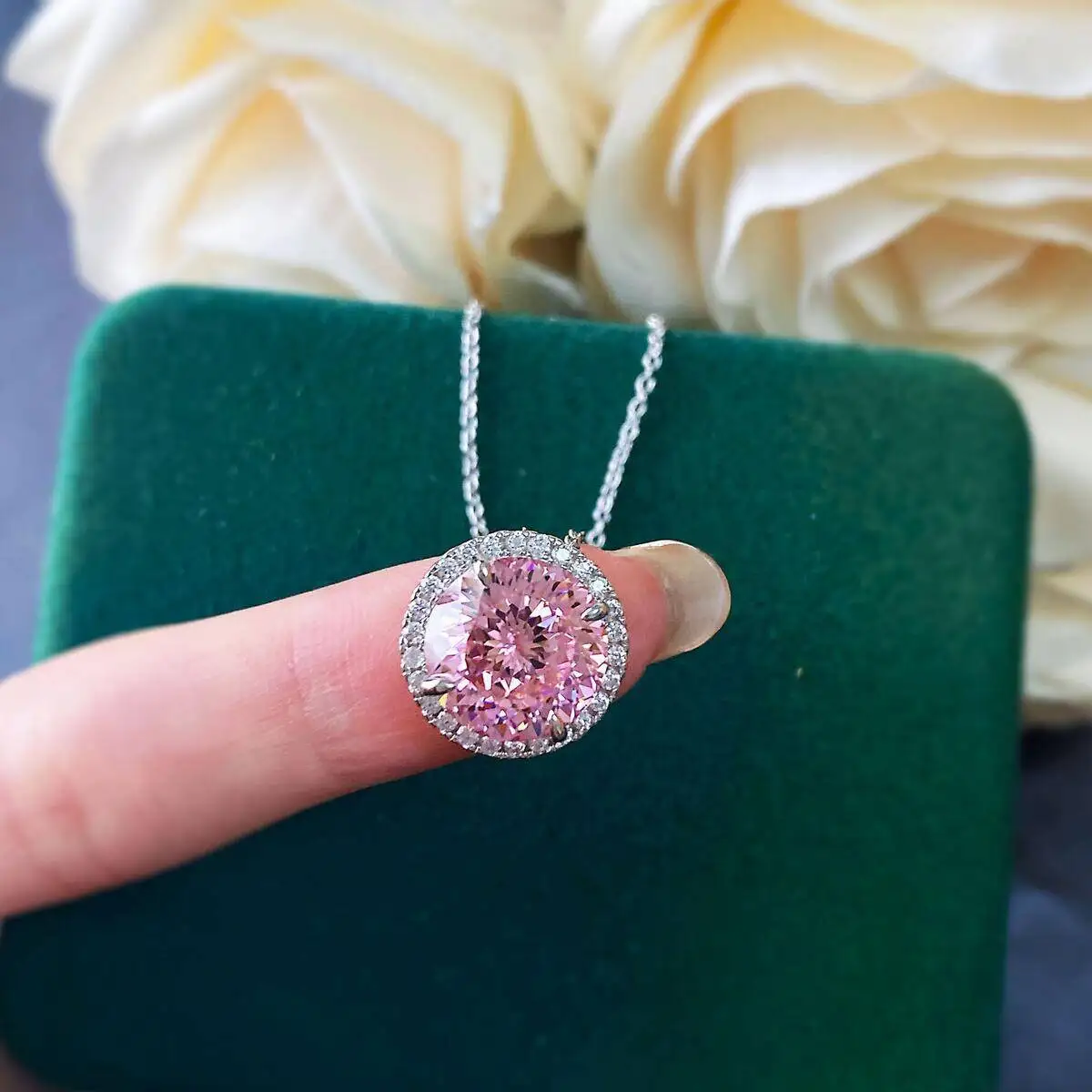 5CT D Color Moissanite Classic Pendant Necklace Fairy Necklace Real 925sterling Silver Women Fine Jewelry for Valentine's Party 6 Mallzona S13f2e7c8af564084bd5a60add20b21d0M 5CT D Color Moissanite Classic Pendant Necklace Fairy Necklace Real 925sterling Silver Women Fine Jewelry for Valentine's Party Mallzona