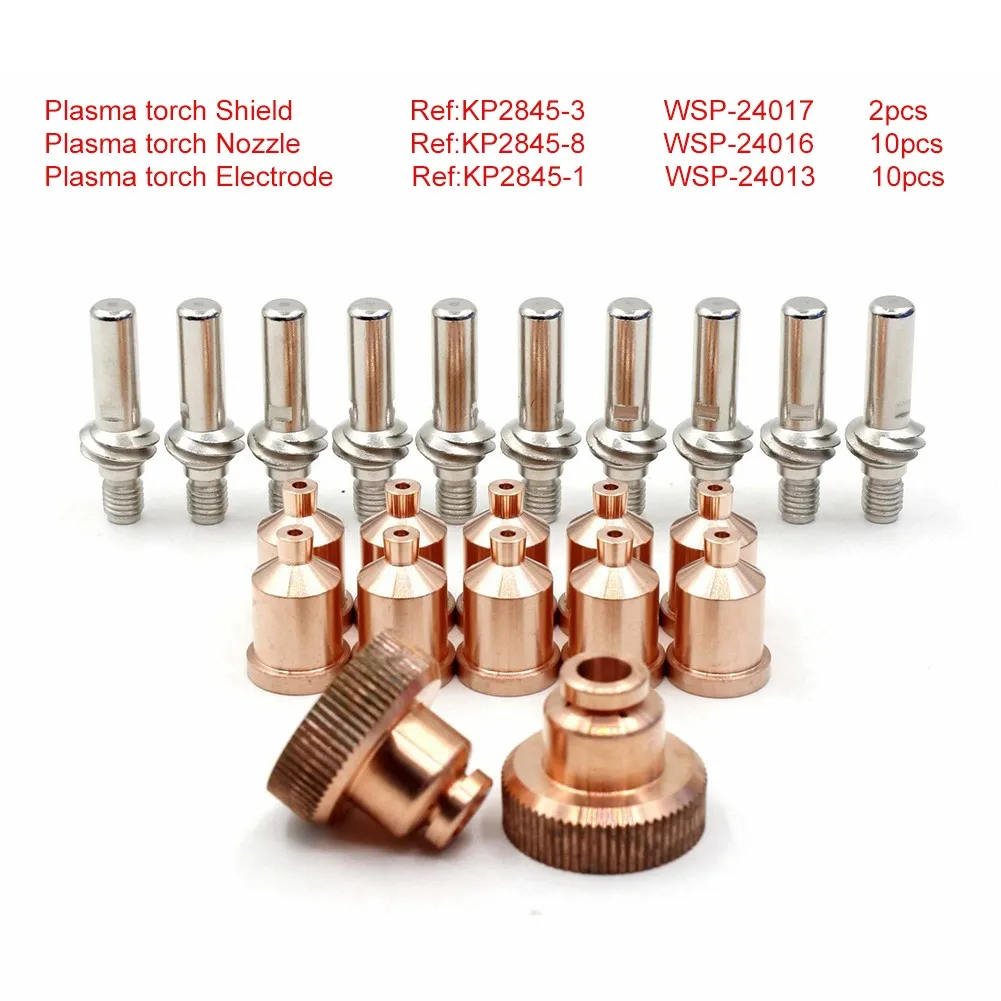 Cutting Torch Consumables 22 Pcs Electrode Ref Guard Ref KP2845-1 KP2845-8 Plasma WSP-24013 WSP-24016 Tool Hot Kit
Cutting Torch Consumables 22 Pcs Electrode Ref Guard Ref KP2845-1 KP2845-8 Plasma WSP-24013 WSP-24016 Tool Hot Kit