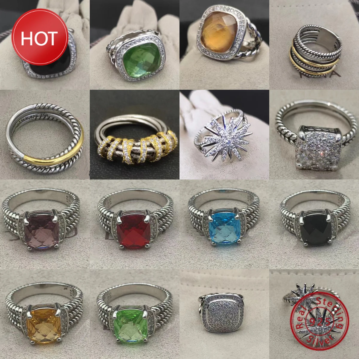 Новинка 2024, Стильное кольцо DY S925, незаменимое женское кольцо, сувениры для женщин, которые любят ювелирные изделия 
Новинка 2024, Стильное кольцо DY S925, незаменимое женское кольцо, сувениры для женщин, которые любят ювелирные изделия