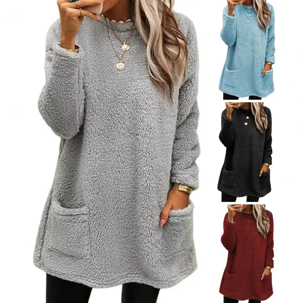 Weather Sweater for Women Warm Winter Fleece Shearling Jackets Stylish Mid-length Outwear for Women with Hoodie Pockets Coat
Weather Sweater for Women Warm Winter Fleece Shearling Jackets Stylish Mid-length Outwear for Women with Hoodie Pockets Coat