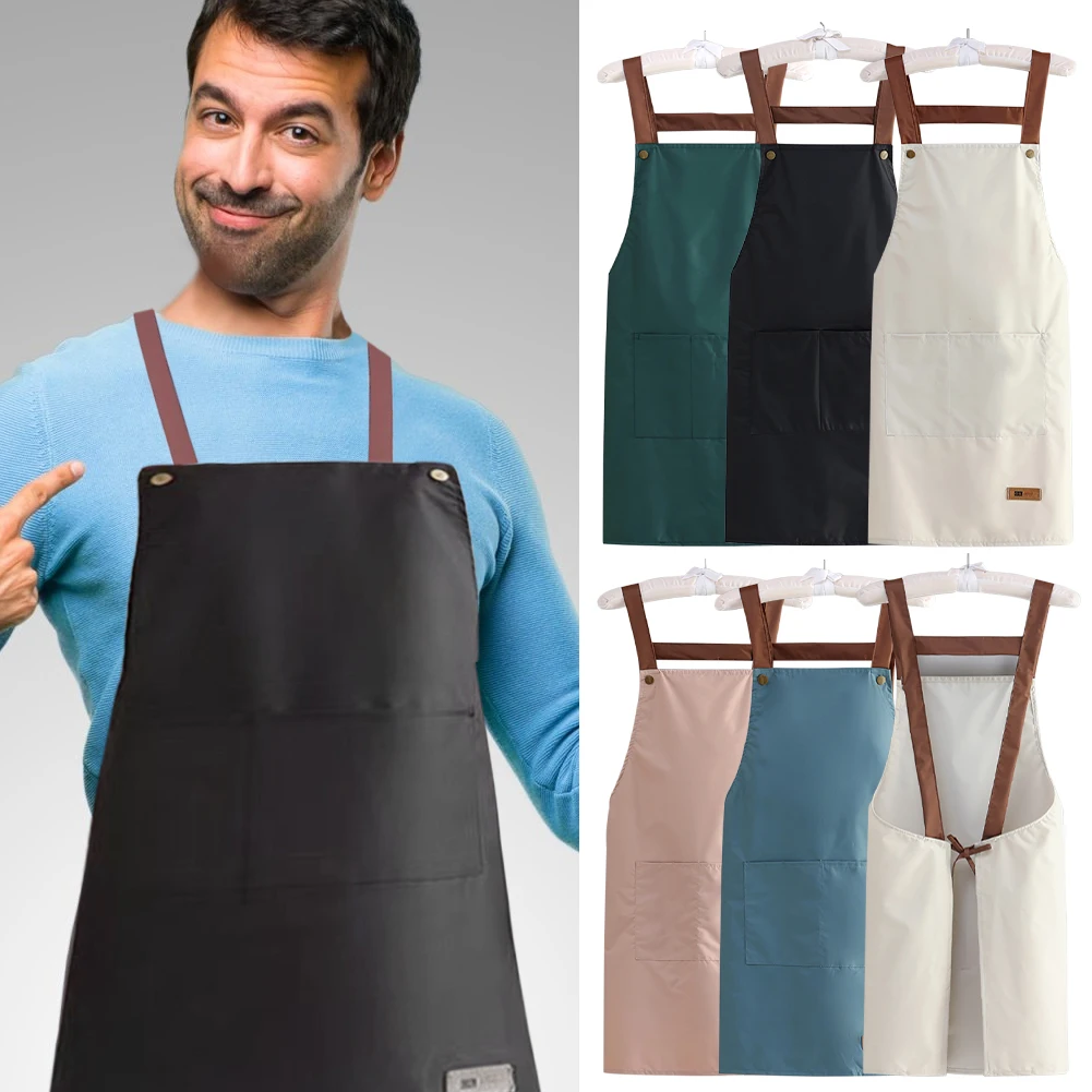 Front Large Pockets Kitchen Apron Men Women Waterproof Oil-proof Cooking Apron Adjustable Bib Working Apron
Front Large Pockets Kitchen Apron Men Women Waterproof Oil-proof Cooking Apron Adjustable Bib Working Apron