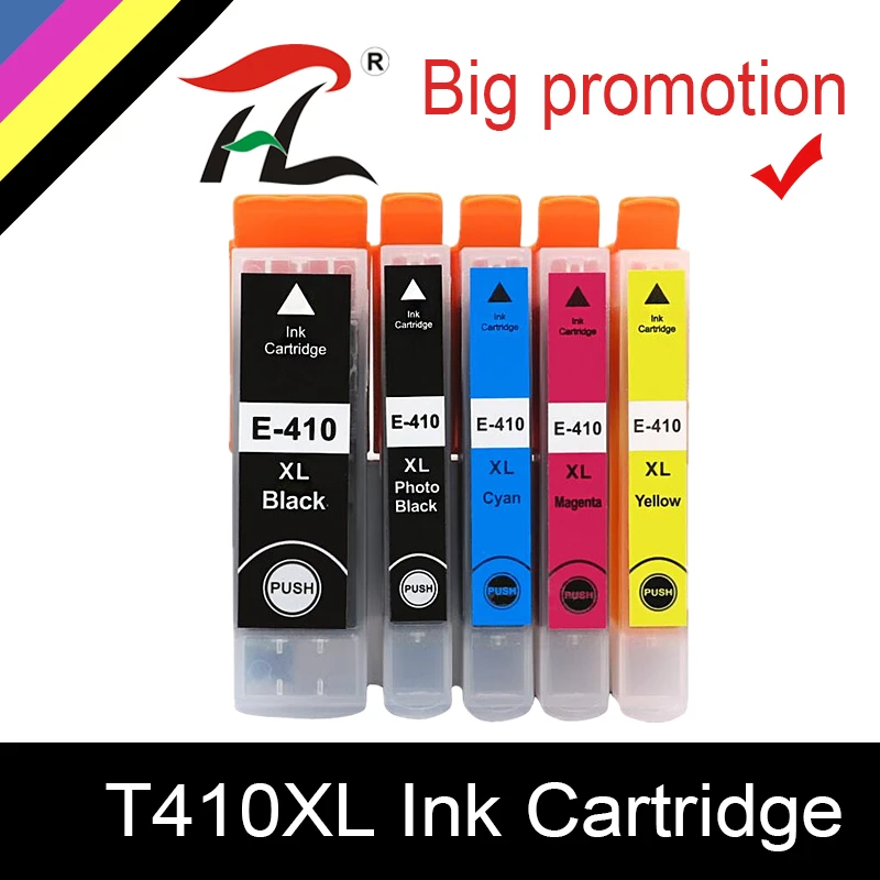 

410xl Ink Cartridge Replacement for Epson 410XL 410 XL T410XL to use with Expression XP-630 XP-7100 XP-830 XP-640 XP-530 5colors