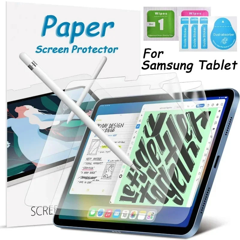 

Matte PET Screen Protector for Samsung Galaxy Tab A A9 A8 A7 Lite S4 S6 S7FE S8 PLUS Ultra HD Paperfeel Painting Writing Film