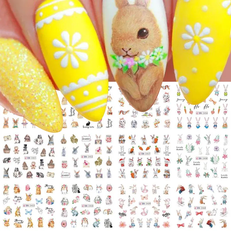 12pcs Cartoon Rabbit Nail Stickers Cute Bunny Nail Decals Love Heart Flower Butterfly Water Transfer Nail Stickers for Women
12pcs Cartoon Rabbit Nail Stickers Cute Bunny Nail Decals Love Heart Flower Butterfly Water Transfer Nail Stickers for Women