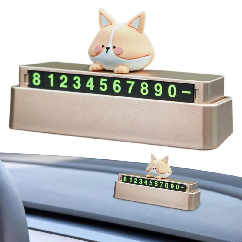 

Luminous Car Temporary Parking Card Car Styling Phone Number Card Plate Telephone Number Park Stop Sticker Car Auto Accessories