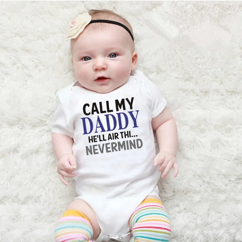 Детское боди Call My DAD, забавный детский комбинезон, милый подарок для новорожденных, хлопковый боди для мальчиков и девочек
Детское боди Call My DAD, забавный детский комбинезон, милый подарок для новорожденных, хлопковый боди для мальчиков и девочек