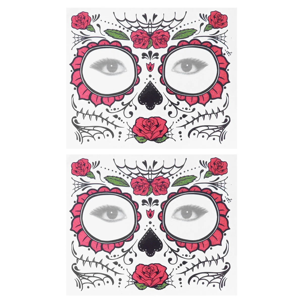 2pcs Temporary Tattoos Day of the Dead Supplies Waterproof Face Tattos for Halloween(T-009)
2pcs Temporary Tattoos Day of the Dead Supplies Waterproof Face Tattos for Halloween(T-009)
