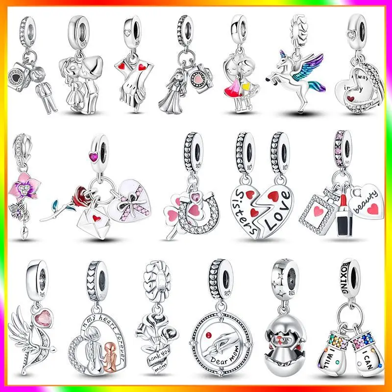 2023 New in 925 Sterling Silver Heart Lovers Charm Beads Fits Pandora Original Bracelet Women Silver Pendant Bead DIY Jewelry
2023 New in 925 Sterling Silver Heart Lovers Charm Beads Fits Pandora Original Bracelet Women Silver Pendant Bead DIY Jewelry
