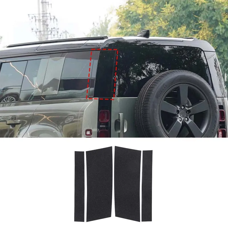 

For Land Rover Defender 90 110 130 2020-2023 PVC Black Car Tailgate Center Column Trim Sticker Car Accessories