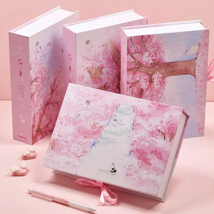 New Creative Fashion Color Page Notebook Sketchbook Beautiful Cherry Blossom Sakura Notebook Gift Box
New Creative Fashion Color Page Notebook Sketchbook Beautiful Cherry Blossom Sakura Notebook Gift Box