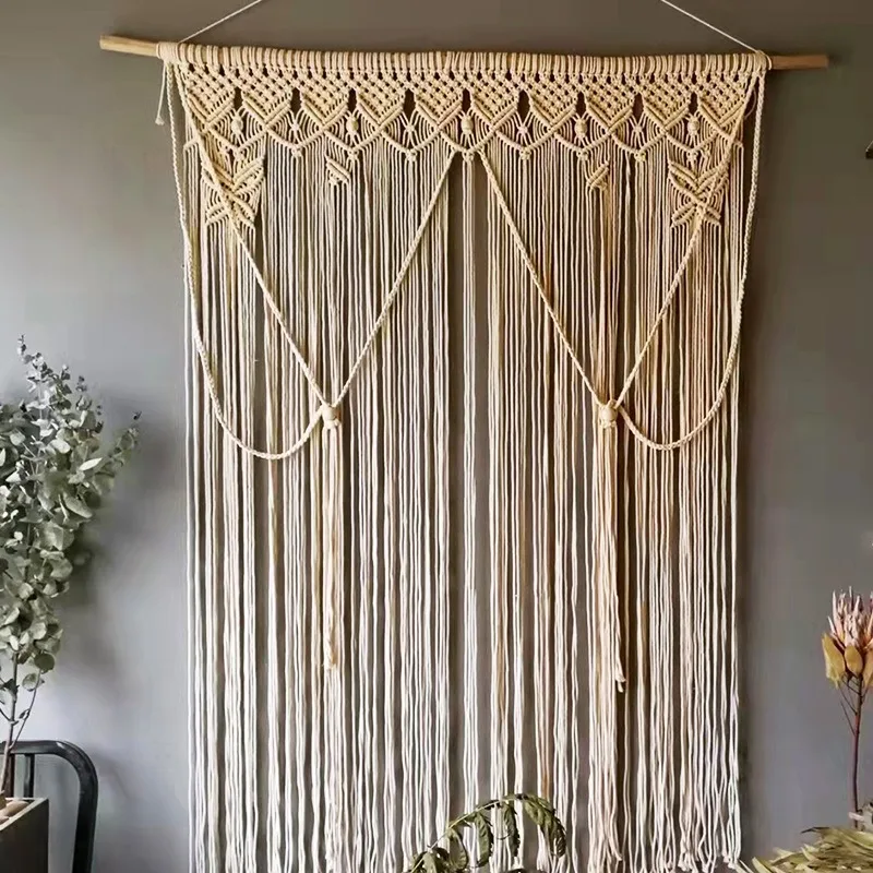 Cotton Rope Tassel Door Curtain - Bohemian Nordic Woven Decor 6 S14036c600f334e1e81aa6dc0b01fa7c9P