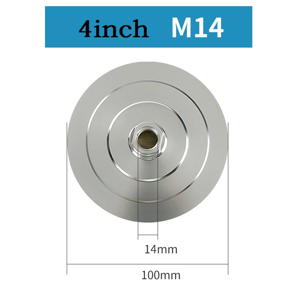 4 Inch Aluminum Backer Pad For Diamond Polishing Pads Base Backing Holder M14 M10 M16 Series Angle Grinder Air Polisher Wheels
4 Inch Aluminum Backer Pad For Diamond Polishing Pads Base Backing Holder M14 M10 M16 Series Angle Grinder Air Polisher Wheels