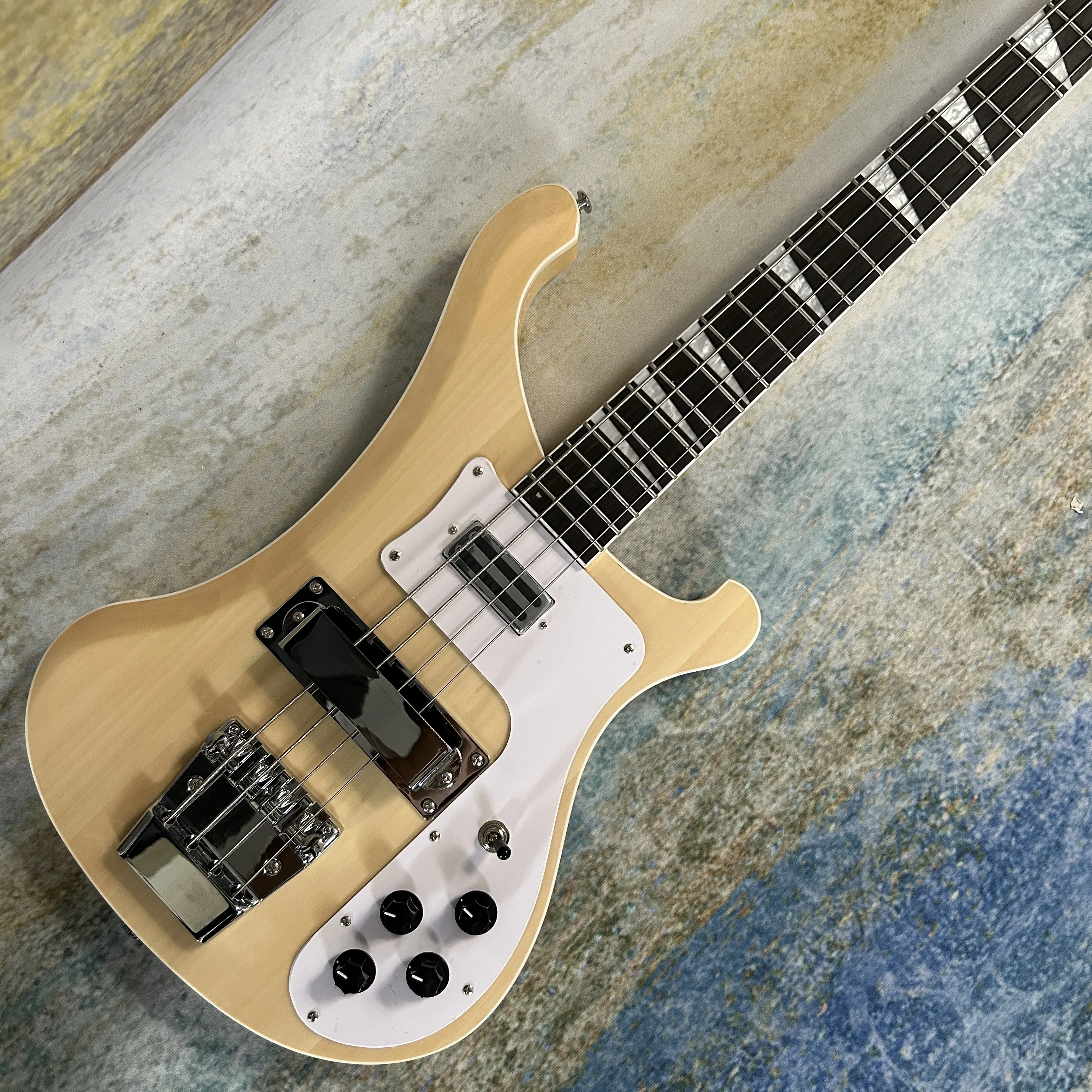 

Rickenbacker 4003 Bass Electric Guitar, Basswood Body, Burlywood Color, Rosewood Fretboard, 4 Strings Guitarra, Free Ship 기타