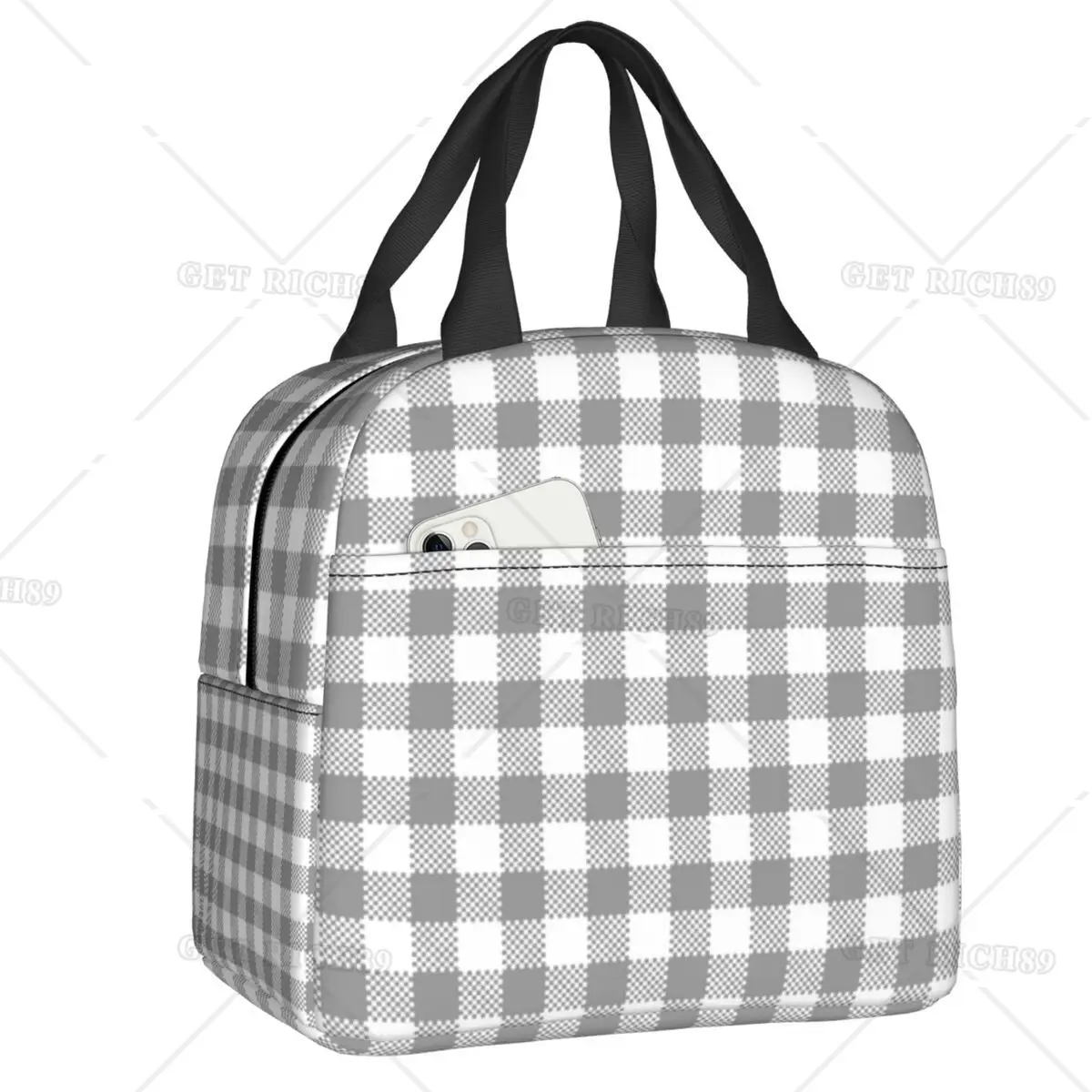 Popular Gingham Checkered Insulated Lunch Bag Geometric Plaid Leakproof Cooler Thermal Lunch Box For Women Kids Picnic Food Bags
Popular Gingham Checkered Insulated Lunch Bag Geometric Plaid Leakproof Cooler Thermal Lunch Box For Women Kids Picnic Food Bags