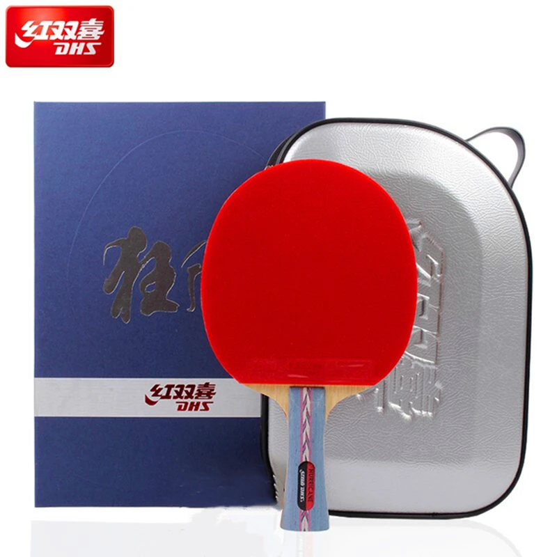 

DHS Hurricane Original Table Tennis Racket pimples in with sponge ping pong set bat paddle