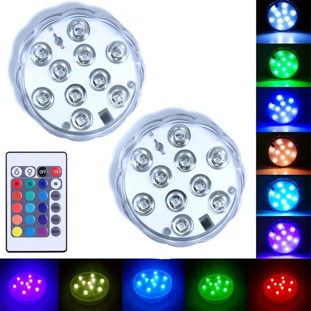 10LEDs Submersible Light with Remote Control Battery Powered Underwater Night Lamp for Pool Vase Bowl Wedding Party Decoration
10LEDs Submersible Light with Remote Control Battery Powered Underwater Night Lamp for Pool Vase Bowl Wedding Party Decoration