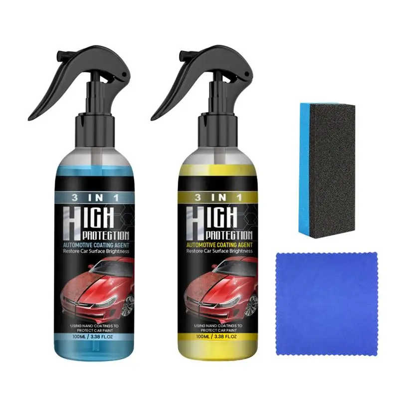 

High Protection 3 In 1 Spray Ceramic Coating Spray 100ml Ceramic Coating Fortify Quick Coat Car Polish Spray Waterless Wash