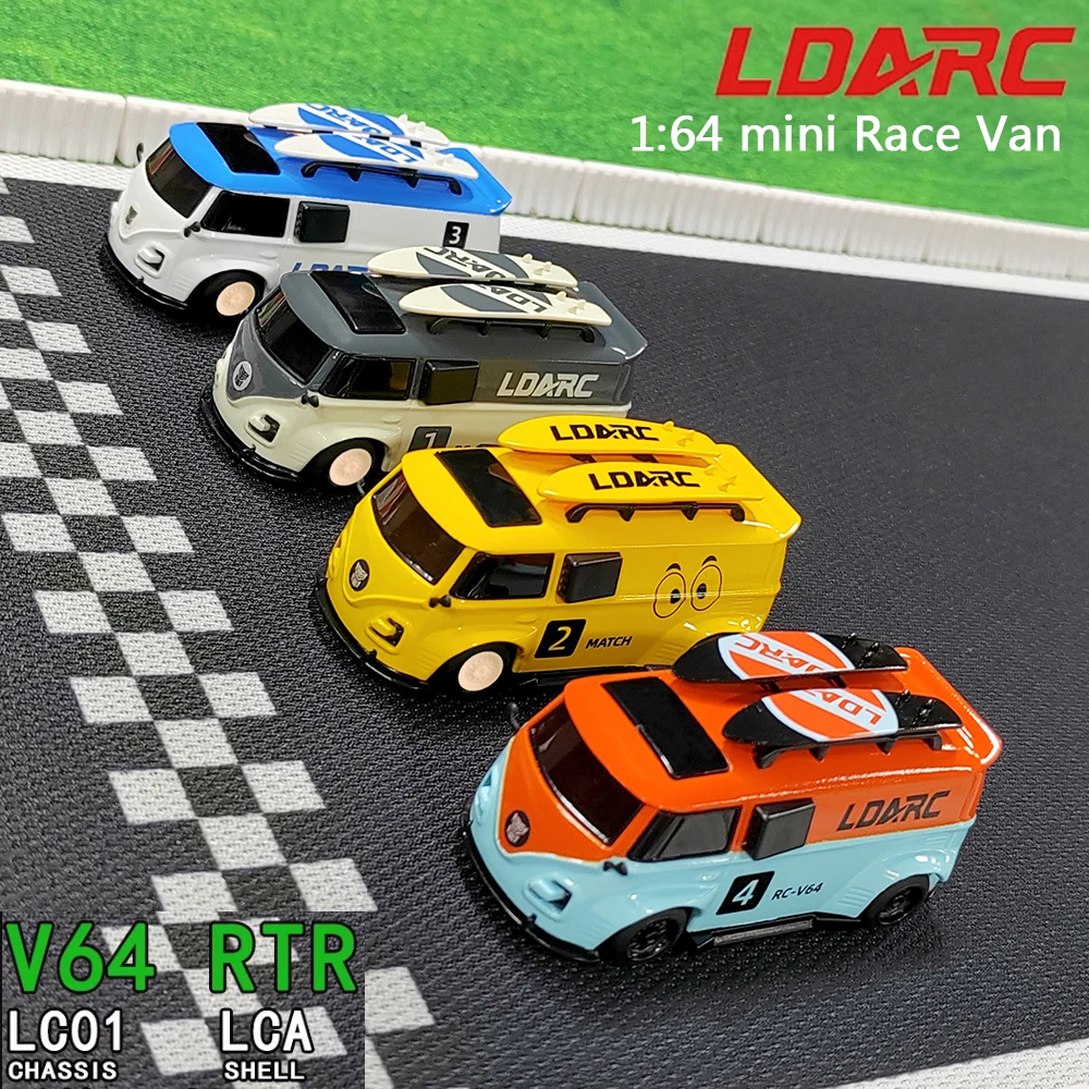 

Гоночный фургон LDARC V64 1/64 RWD, мини-автомобиль на радиоуправлении, турбо, полнопропорциональные радиоуправляемые модели автомобилей с дистанционным управлением, игрушечные модели для детей и взрослых