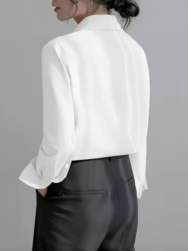 مزاجه فضفاض امرأة قميص أزياء عارضة بلوزة أنيقة طويلة الأكمام امرأة قميص عطلة نهاية الأسبوع الأعلى مزاجه فضفاض امرأة قميص أزياء عارضة بلوزة أنيقة طويلة الأكمام امرأة قميص عطلة نهاية الأسبوع الأعلى