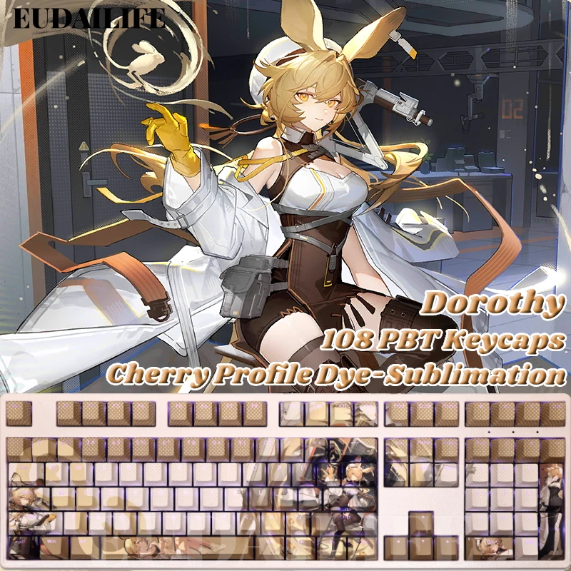 Чехол для механической клавиатуры Dorothy 108 Keycap Genshin Impact PBT, с функцией сублимационной печати
Чехол для механической клавиатуры Dorothy 108 Keycap Genshin Impact PBT, с функцией сублимационной печати