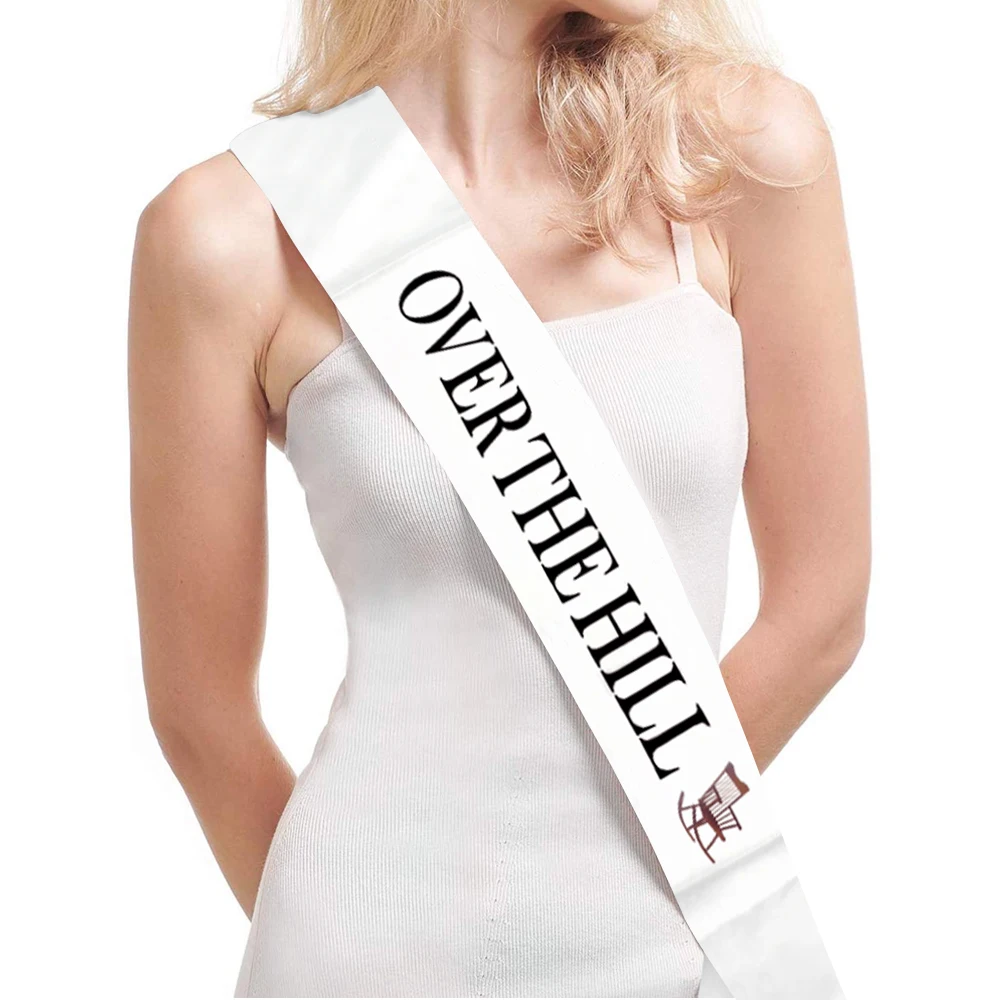Over The Hill Satin Sash Black Glitter Letters Sash Shoulder Birthday Gifts Retirement Party Birthday Party Decorations Supplies
Over The Hill Satin Sash Black Glitter Letters Sash Shoulder Birthday Gifts Retirement Party Birthday Party Decorations Supplies