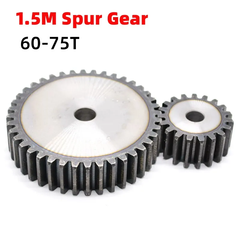 

1Pcs 1.5 Mod Spur Gear 60/61/62/63/64/65/66/67/68/69/70/71/72/73/74/75T Metal Spur Gear Transmission Accessories