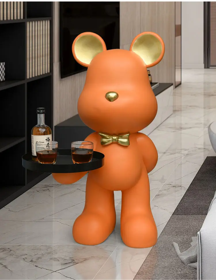 Home Decor Creative Doll Bear Floor Ornament Living Room Trend Soft Decoration Welcome Reception Storage Tray Animal Statue Gift Home Decor Creative Doll Bear Floor Ornament Living Room Trend Soft Decoration Welcome Reception Storage Tray Animal Statue Gift