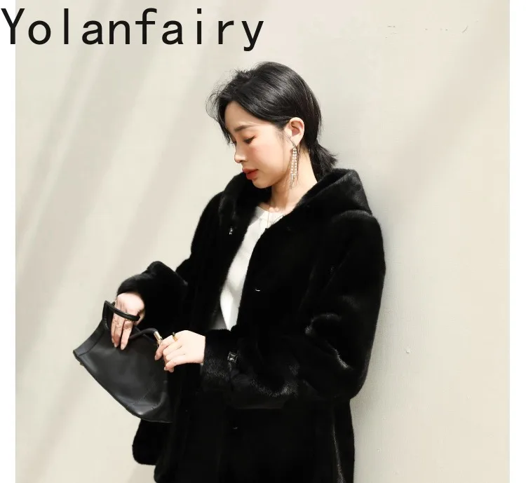 YOLANFAIRY Genuine Whole Mink Fur Jacket for Women Luxury 2025 Winter Natural Fur Coat Hooded Warm Real Black Fur Coats Casaco YOLANFAIRY Genuine Whole Mink Fur Jacket for Women Luxury 2025 Winter Natural Fur Coat Hooded Warm Real Black Fur Coats Casaco