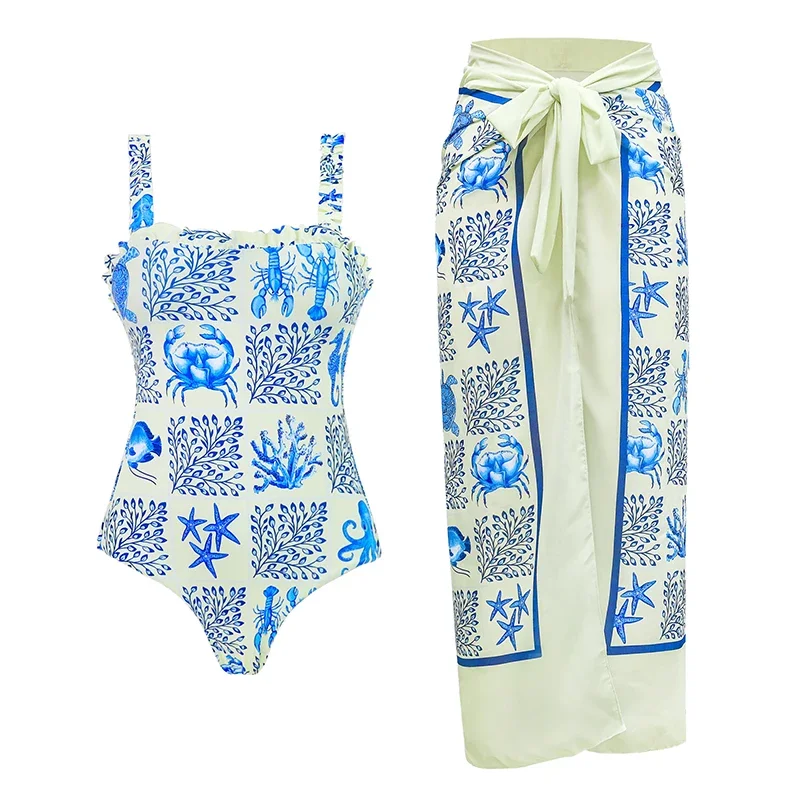 

2024 New Arrival Push Up Women Bikini Set Floral Printed Ruffle Bikinis Strappy Bandage Swimwear Brazilian Biquini Bathing Suit