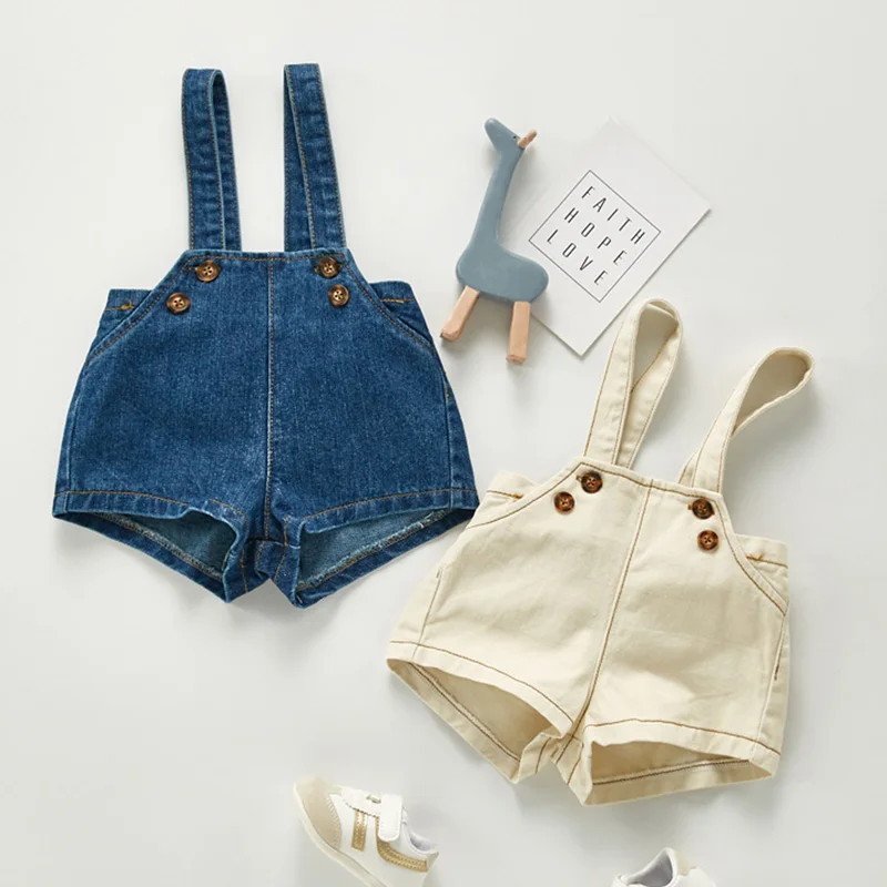 

2024 New Summer Kids Clothes Toddler Baby Boys Girls Romper Infant Baby Boy Girl Sleeveless Cowboy Jumpsuit Overall One-piece